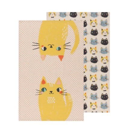 Danica Studios Dishtowel - Meow Meow Set Of 2