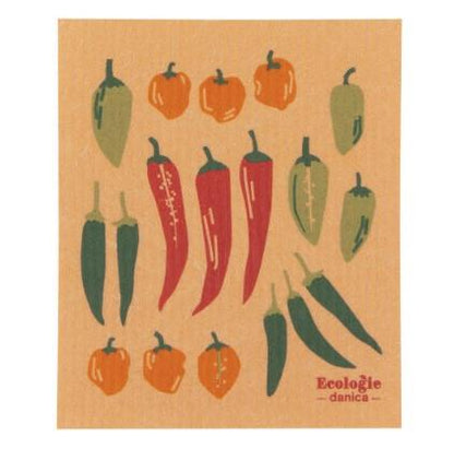 Ecologies Chili Peppers Swedish Sponge Cloth