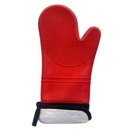Kitchen Basics Oven Mitt With Cuff - Red