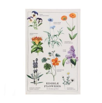 Now Designs Dishtowel Edible Flowers