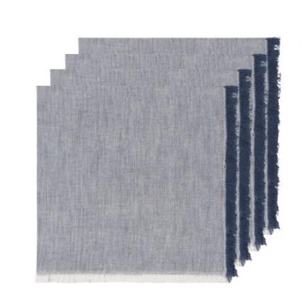 Now Designs Chambray Napkins Midnight Set Of 4