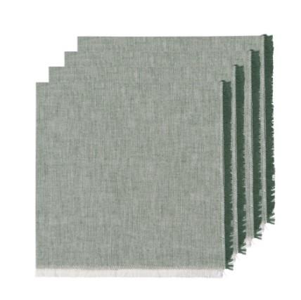 Now Designs Chambray Napkins Jade Set Of 4