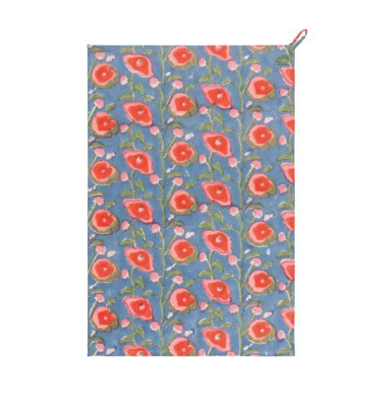 Danica Heirloom Dishtowel - Blockprint Poppy