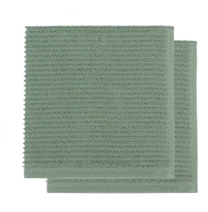 Now Designs Elm Green Ripple Dishcloths Set of 2