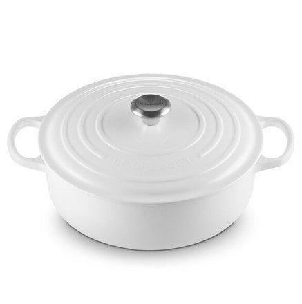 Le Creuset Shallow Round Dutch Oven - White