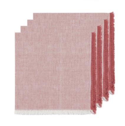 Now Designs Chambray Napkins Canyon Rose Set Of 4