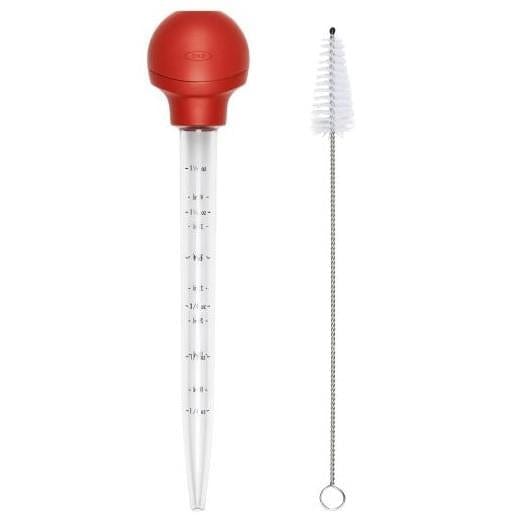 OXO Baster With Cleaning Brush - Red