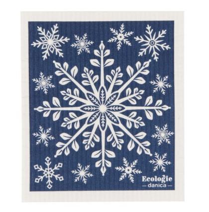 Ecologies Snowflake Ornament Swedish Sponge Cloth