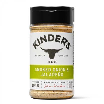 Kinders Rub Smoked Onion & Jalapeno 9.5oz