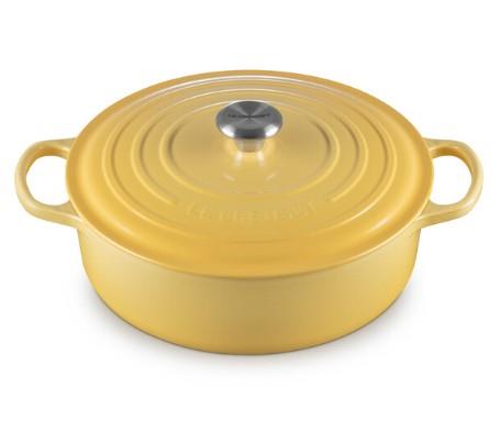 Le Creuset 6.2L Shallow Round Dutch Oven Chamomile