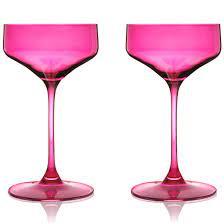 Viski Coupe Glass Reserve Nouveau Berry Set of 2