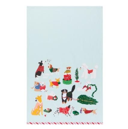 Now Designs Holiday Hounds Deco Dishtowel