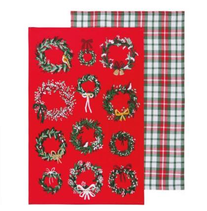 Now Designs Wreaths Dishtowel Set