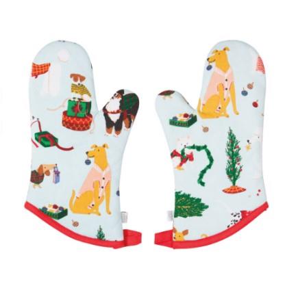 Now Designs Holiday Hounds Oven Mitts