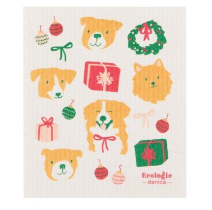 Ecologies Holiday Hounds Swedish Dishcloth