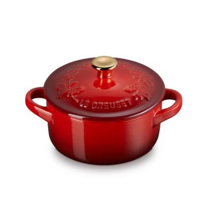 Le Creuset Holly Collection Mini Cocotte Cerise