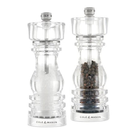 Cole & Mason London Mill Set Salt & Pepper - 7" Acrylic