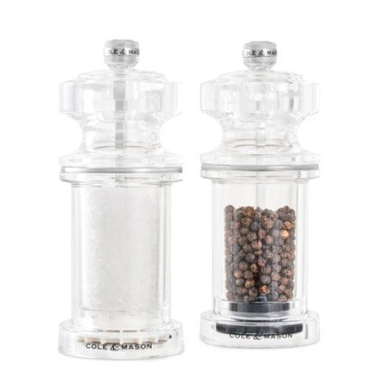 Cole & Mason 605 Mill Set Salt & Pepper - 5.5" Acrylic