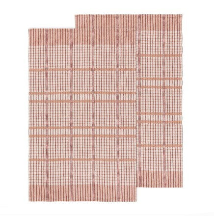 Danica Heirloom Dishtowel Set - Bisque Finley Check