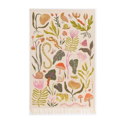 Danica Studio Dishtowel - Embroidered Gardenland