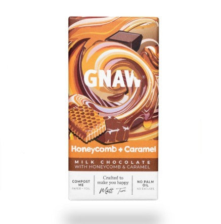 Gnaw Chocolate Bar - Honeycomb & Caramel