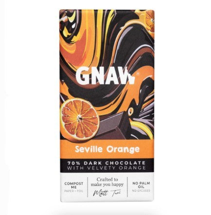 Gnaw Chocolate Bar - Seville Orange