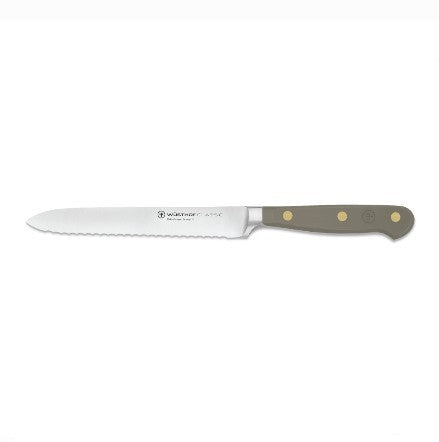 Wusthof Classic Serrated Utility Knife - Velvet Oyster