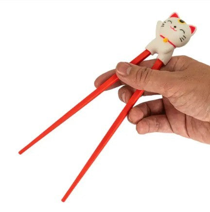 Urban Tokyo Training Chopsticks - Lucky Cat White