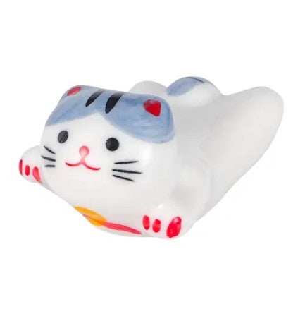 Urban Tokyo Chopstick Rest - Stretching Cat Blue