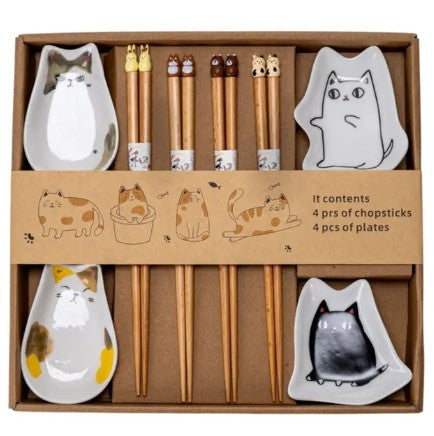 Urban Tokyo Chopstick Set - Cute Cats
