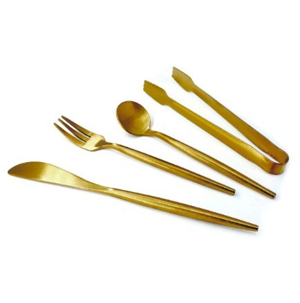 Natural Living Charcuterie Utensil Set - Gold