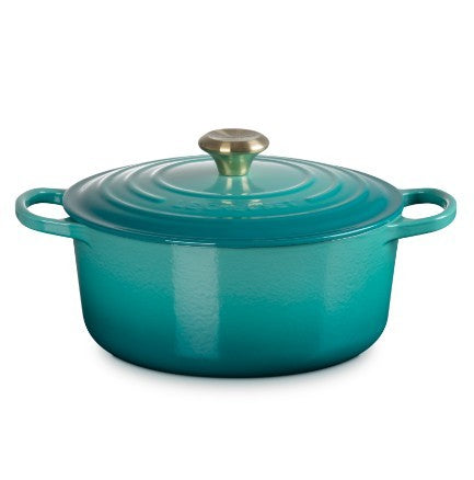 Le Creuset Round Dutch Oven - 5.3L Blue Riviera