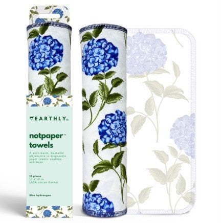 Earthly Notpaper Towels - Blue Hydrangea