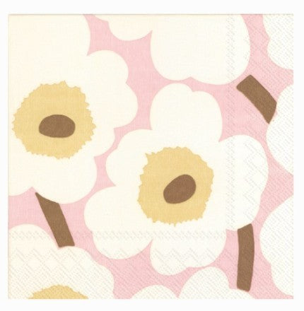 Marimekko Lunch Napkins - UNIKKO Rose Cream