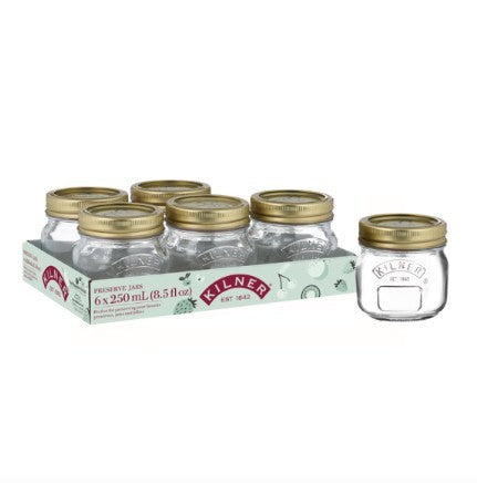 Kilner Screw-Top Preserve Jars - 250ml 6 Pk