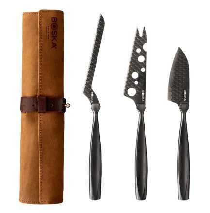Boska Cheese Knife Set - Monaco+ Dark With Wrap