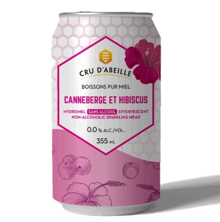 Cru D'Abeille Sparkling Mead - Cranberry & Hibiscus