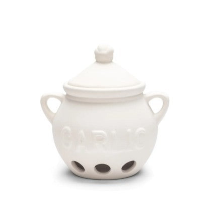 Fox Run Garlic Keeper - White Ceramic