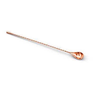 Cocktail Barspoon Teardrop Copper 30cm - Kitchenalia Westboro