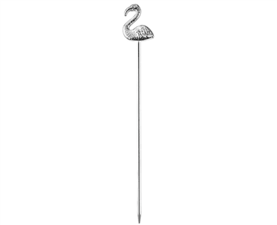 Cocktail Pick Flamingo Silver 4.3" - Kitchenalia Westboro