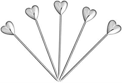 Cocktail Pick Heart Stainless Steel - Kitchenalia Westboro