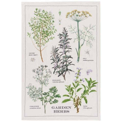 Dishtowel Print Garden Herbs
