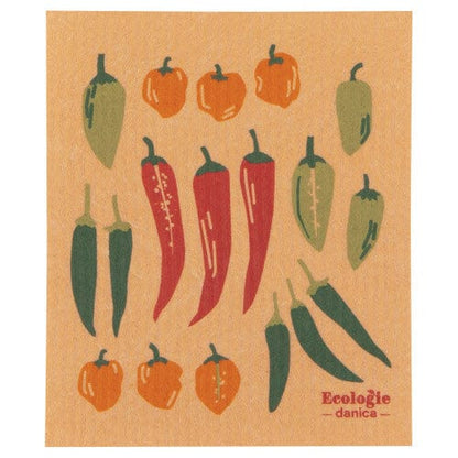 Ecologies Chili Peppers Swedish Sponge Cloth