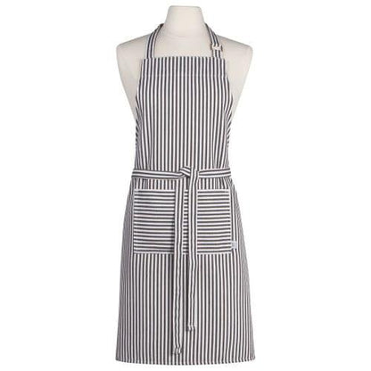 NOW DESIGNS Narrow Strip Black Apron - Kitchenalia Westboro