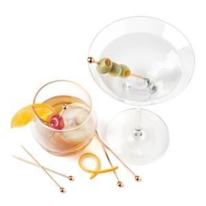 Final Touch Copper Finish Cocktail Picks Set of 6 - Kitchenalia Westboro