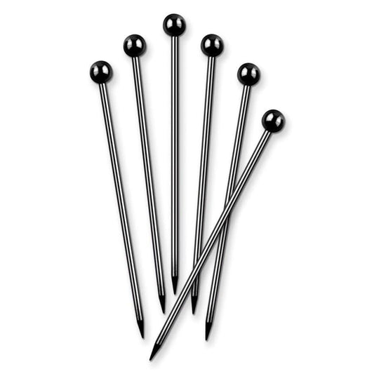 Final Touch Black Chrome Cocktail Picks Set of 6 - Kitchenalia Westboro