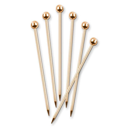 Final Touch Copper Finish Cocktail Picks Set of 6 - Kitchenalia Westboro