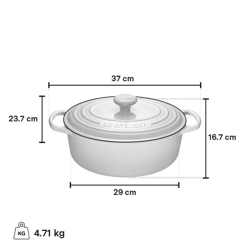 Le Creuset Oval French Oven 4.7L White
