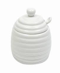 Porcelain Honey Pot w/Spoon