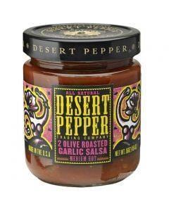 Desert Pepper 2 Olive Roasted Garlic Salsa - Medium 454g - Kitchenalia Westboro